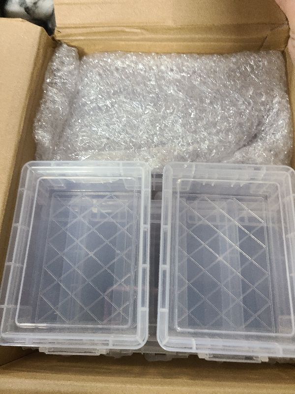 Photo 1 of Suzile 32 Pcs Plastic Crayon Box with Snap Lids Bulk Stackable Crayon Storage Box Pen Pencil Container for Organizer Art Craft School Classroom Office Supply(Clear)