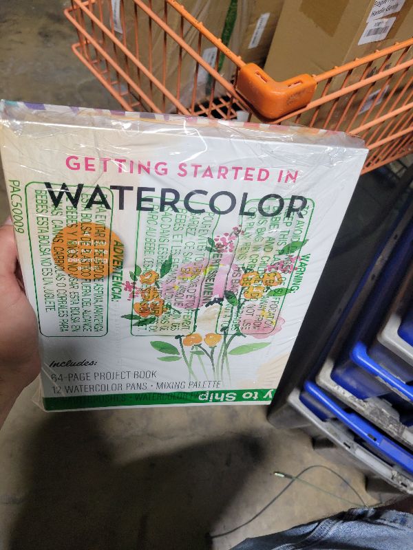 Photo 1 of 
Getting Started in Watercolor kit: A complete set for the beginning artist! Includes: 64-page Project Book, 12 Watercolor Pans, Mixing Palette, 2 Paintbrushes, Watercolor Paper