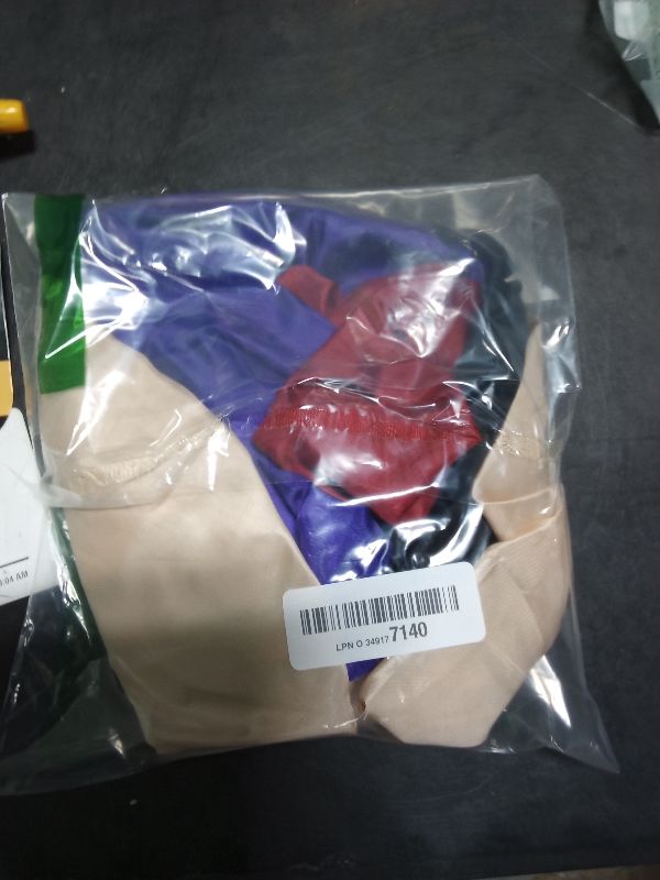 Photo 1 of 4Pcs Satin Bonnet Silk Bonnet, Hair Bonnet for Sleeping, Elastic Wide Band Silk Sleep Cap, Soft and Breathable (Black Red Purple Gold)