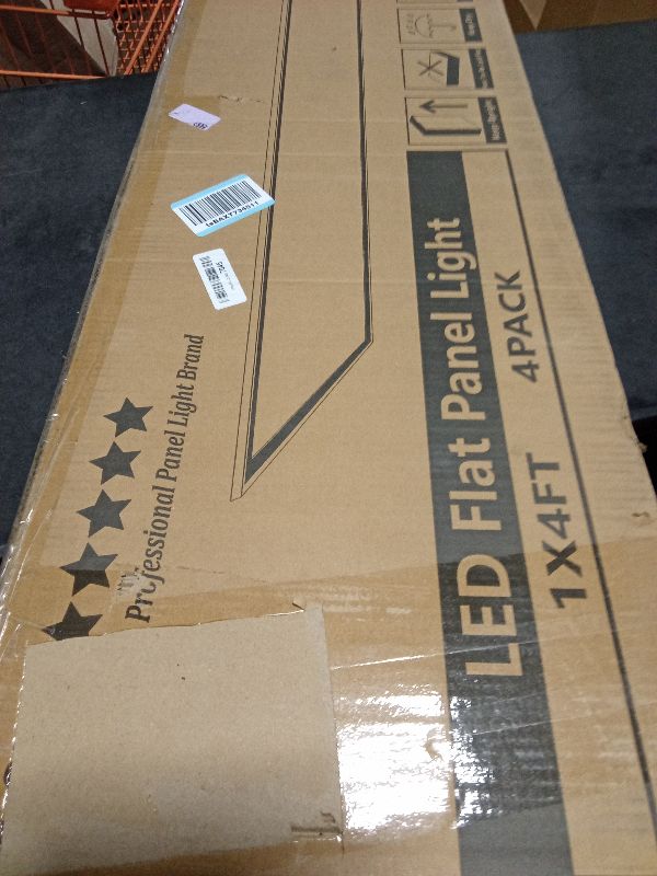 Photo 1 of 4PACK 1x4 LED Flat Panel Light Surface Mount, 3000/4000/5000k Selectable & TRIAC Dimmable?5500LM 50W Flat Panel Light, Input AC 120V, 1x4 LED Lights Fixture for Garage/Kitchen/Office