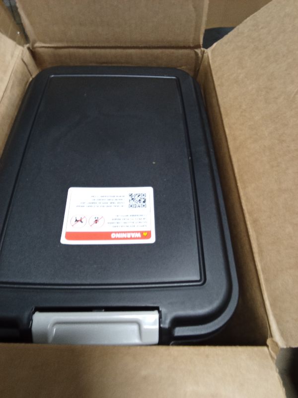 Photo 1 of *NO WHEELS**
IRIS USA Airtight Pet Food Storage Container with Wheels, Black, 30 lb Capacity - BPA-Free Clear Plastic Bin with Snap-Lid Seal to Keep Kibble, Pellets or Seeds Fresh for Dogs, Cats and Birds 