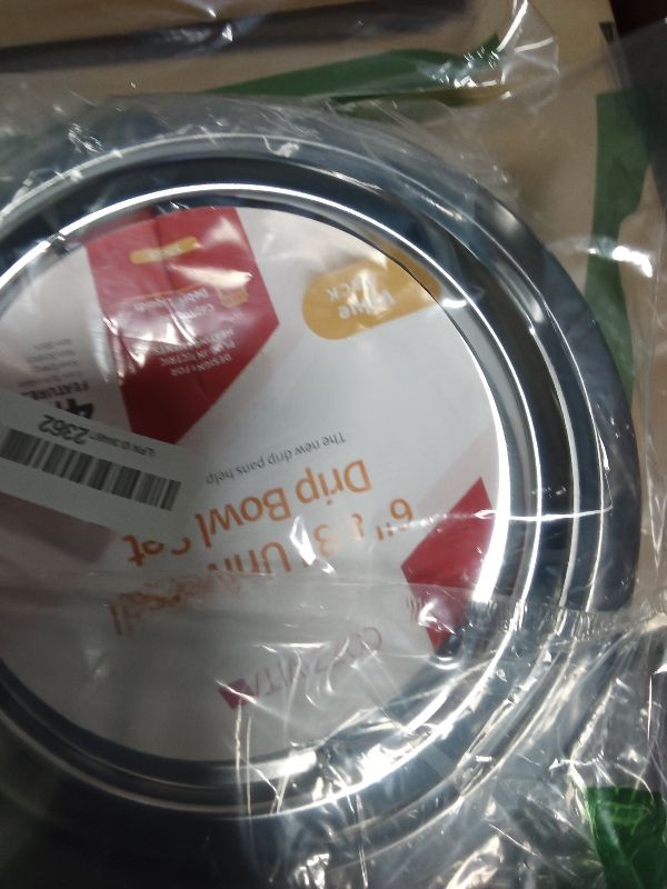Photo 1 of 4 Pack Chrome Drip Pans, Compatible with Whirpool Kenmore Frigirate Stove Top Drip Bowls. Include 2 Pcs 6'' Range Replacement Drip Pans and 2 Pcs 8 '' Cooktop Drip Pans