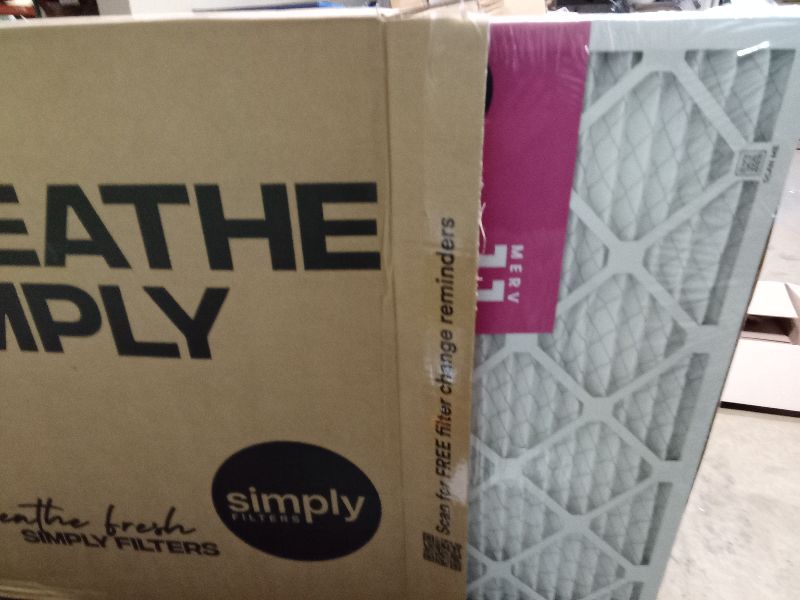 Photo 1 of  Simply 20x25x1 Air Filter, Merv 11, MPR 1000, 6 Pack, For Home AC Furnace & HVAC (Actual Size: 19.75"x24.75"x0.75") DUST, Pet, & Allergy Control 