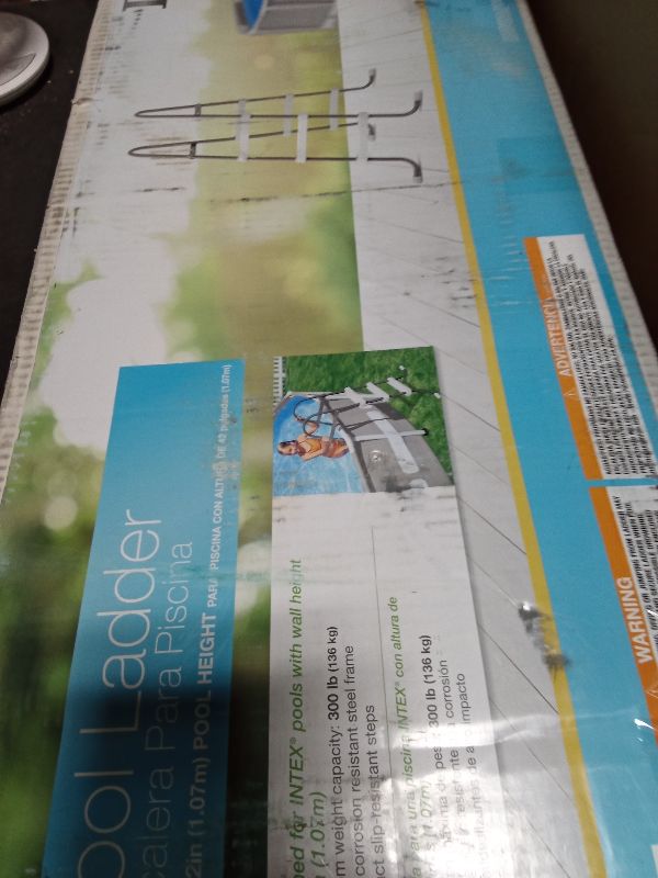 Photo 1 of Intex Above Ground Steel Frame Swimming Pool Ladder for 42 in. Wall Height Pools 28065E