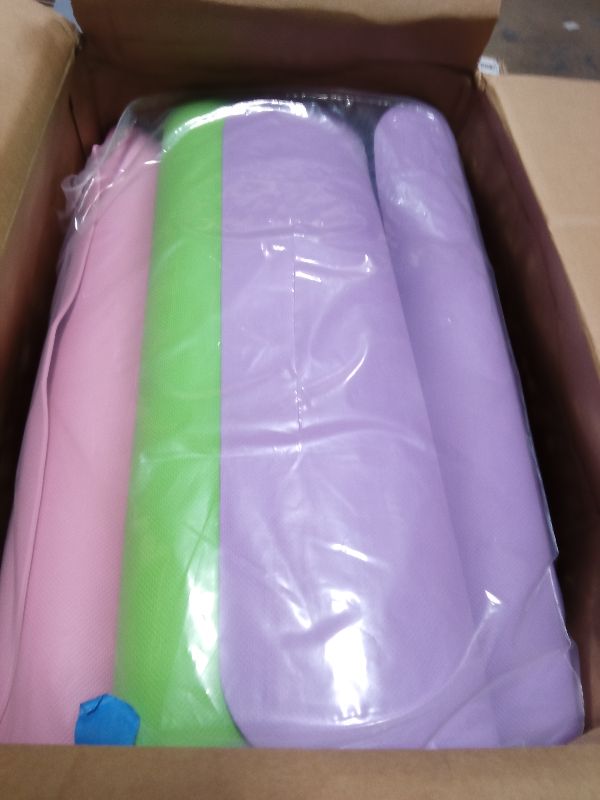 Photo 1 of 10 Pack Yoga Mats Bulk, 68'' x 24'' x 4mm Thick Yoga Mats for Kids and Adult Gym Mats Bundle Latex Free Exercise Mats with Non Slip Texture for Outdoor Yoga, Pilates or Workout (Multicolor)