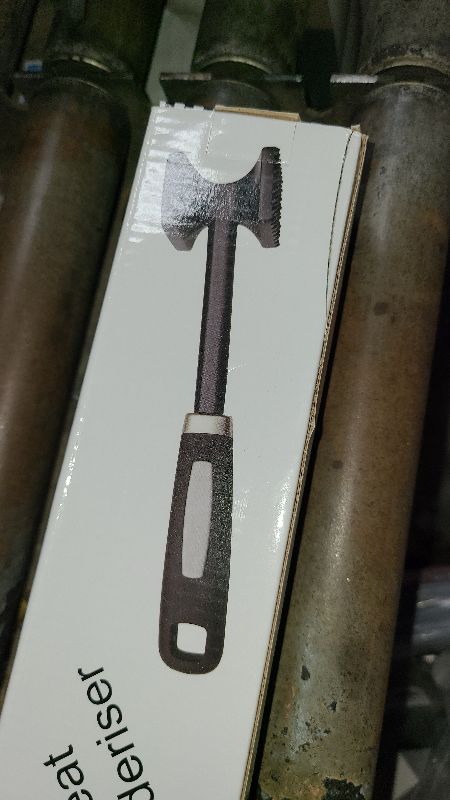 Photo 1 of ??Checkered Chef Meat Tenderizer Tool - Dishwasher Safe Metal Kitchen Mallet for Tenderizing Chicken, Beef, Pork & Nuts with Non-Slip Grip