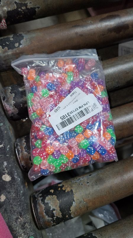 Photo 1 of 500PCS Colorful Dice Beads 8.5mm Dice Charming Beads 6 Sided Game Dices for Women Necklace Earring Bracelet Making Supplies