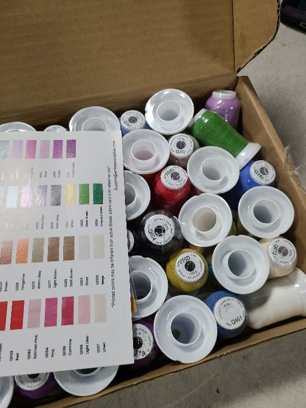 Photo 1 of 100% Frosted Matt Embroidery Machine Thread 52 Spools 40WT Each Spool 500M (550Y) for Brother Babylock Janome Singer Pfaff Husqvarna Bernina Embroidery and Sewing Machines-Made by New brothread