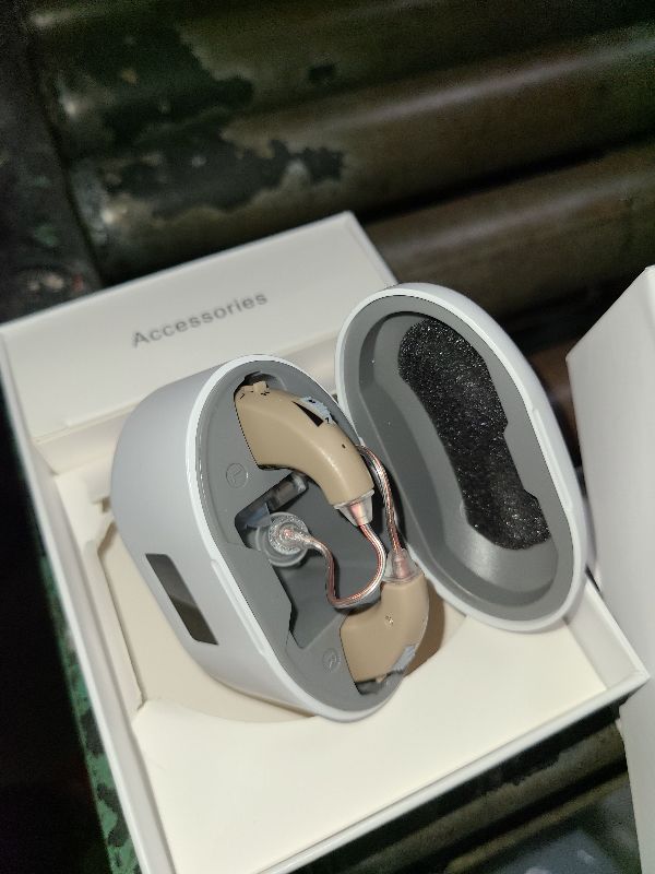 Photo 1 of Hearing Aids, 16-Channel Digital Hearing Aids for Seniors, Rechargeable Hearing Aid for People with Hearing Loss, 4 Levels of Volume/Two Mode Noise Cancellation, Clear Sound and Easy to Use (white)