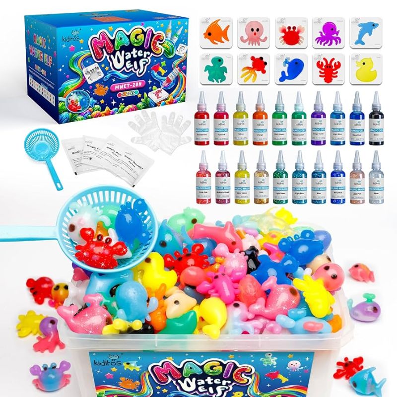 Photo 1 of  Magic Water Elf Toy Kit, Aqua Fairy Water Gel Kit-20 Magic Gesl&10 Molds