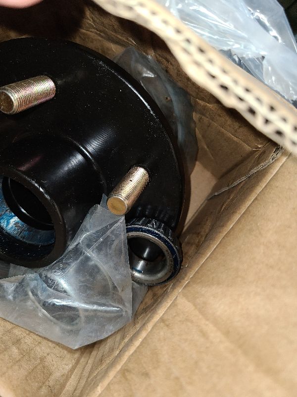 Photo 1 of 2 Set Trailer Wheel Spindles Hub with Dust Cap,5 Lug Trailer hub 3500 lb Axle Kit for Boat Trailers, 5×4.5 Fits for 1"-1/16" to 1-3/8" Axles - Trailer Hub