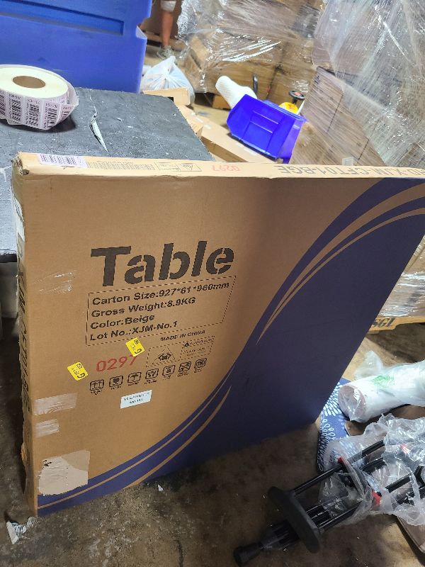 Photo 1 of 34" Square Vinyl Top Folding Card Table, Black