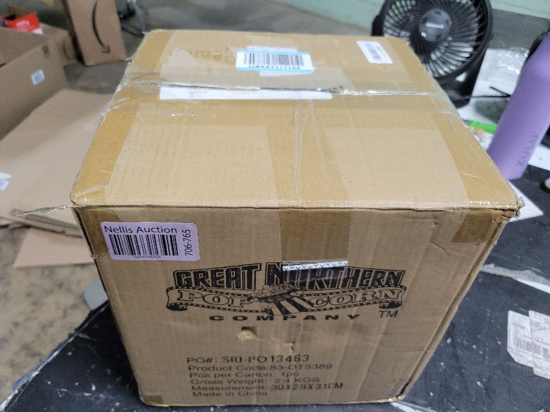Photo 1 of 12 Oz Replacement Kettle for Popcorn Machine 1350W Kettle Popper with Lid, Stirrer, Gear Shaft, and 3-Prong Plug by Great Northern Popcorn