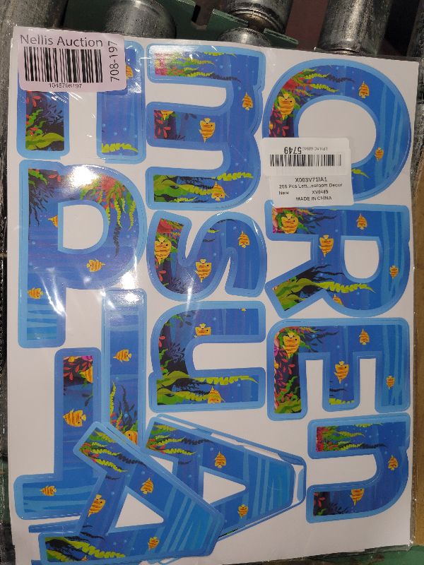 Photo 1 of 266 Pcs Letters Combo Pack Set Bulletin Board Letters Under The Sea Letters and Number Accents for Kids Bulletin Board Display Home School Classroom Decor