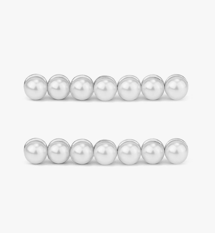 Photo 1 of 12 Set Wedding Veil Weight, Magnetic Pearl Double Sided Magnet Invisible Strong Hijab Accessories for Dress Bridal
