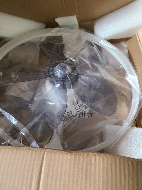 Photo 1 of 19.7'' Low Profile Ceiling Fans with Lights Flush Mount, Modern LED Ceiling Fans App and Remote Control, 6 Speeds Ceiling Fan with Smart Stepless LED Light for Bedroom Kitchen Dining Room-White