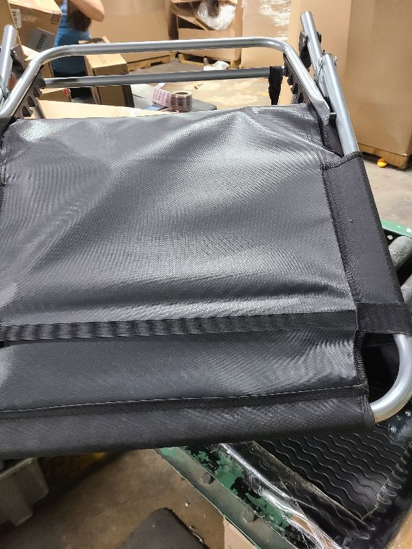Photo 1 of  vidaXL Powder Coated Steel Foldable Sun Lounger Black
