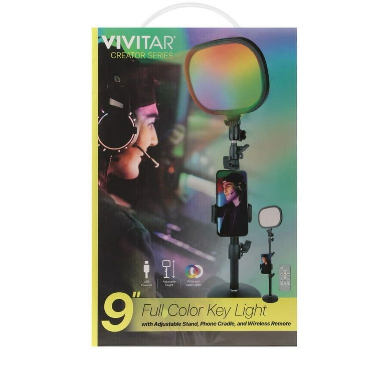 Photo 1 of 1 Pack LED Video Light with 63'' Tripod Stand, Obeamiu 2500-8500K Dimmable Photography Studio Lighting for Video Film Recording/Collection Portrait/Live Game Streaming/YouTube Podcast, USB Charger 
