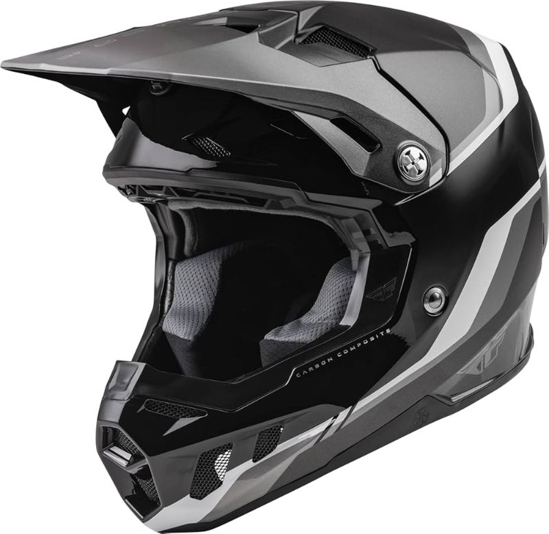 Photo 1 of  Fly Racing 2022 Adult Formula CC Driver Helmet (Black/Charcoal/White, Medium)
