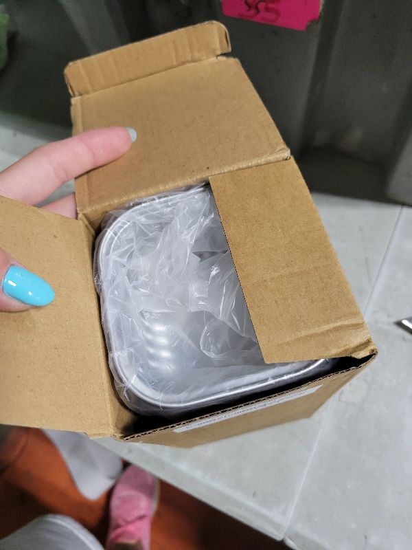 Photo 1 of 40 Pack Mini Cake Pans with Lids, 5oz Square Aluminum Foil Brownie Baking Cups, Muffin Tin Ramekins, Disposable Dessert Cupcake Cups for Wedding Birthday Party, Gold
