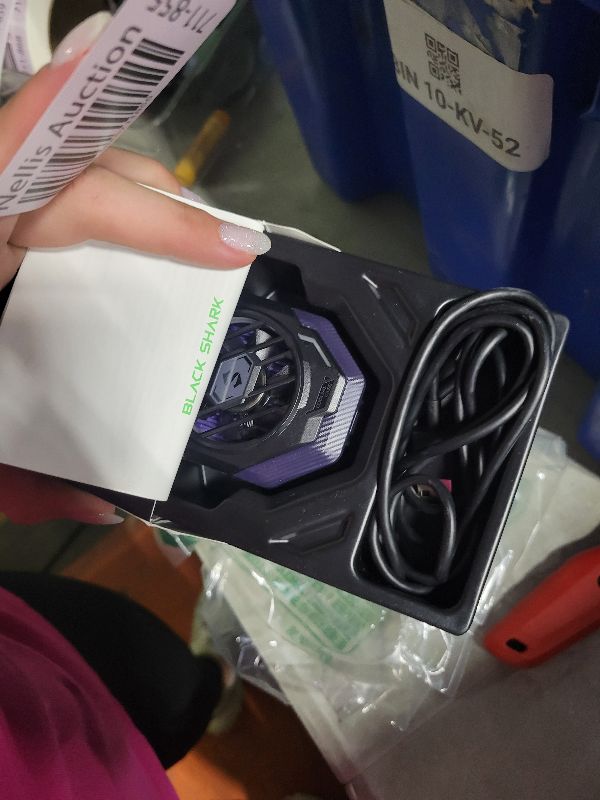 Photo 1 of Cell Phone Cooler Black Shark Fun Cooler 3Pro, Cellphone Radiator with Sleep Timer/Fan Speed Settings for 2.63-3.46 inches iOS/Android Semiconductor Heatsink Cooling (Purple)