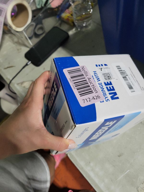 Photo 1 of 100 Pack Disposable 3ml/cc Lab Syringes with 23Ga 1 Inch Needle Luer Lock, Individually Sealed Packed