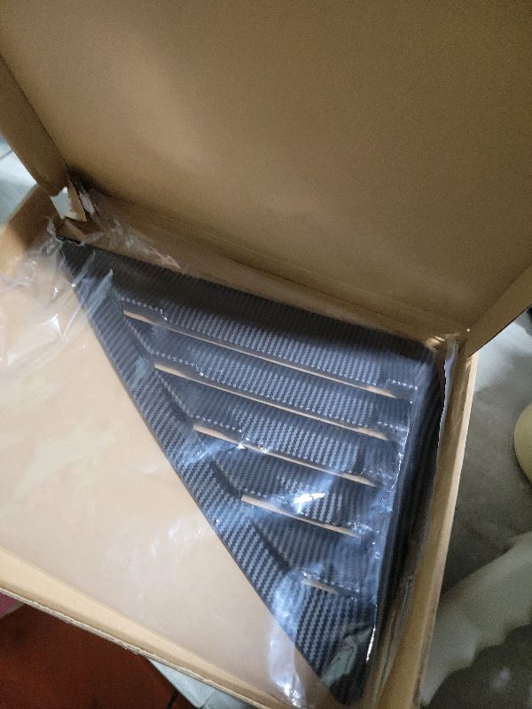 Photo 1 of 2X Sport Style Carbon Fiber Print Quarter Window Scoops Louvers For Nissan Sentra 2013-2019 (Carbon Fiber Print)