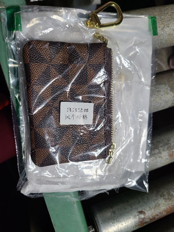 Photo 1 of 2PCS Coin Purse Mini Zip Key Chain Pouch Change Wallet Coin Pocket for Women Credit Card ID Key Headset Lipstick Organizer(Coffee+White)