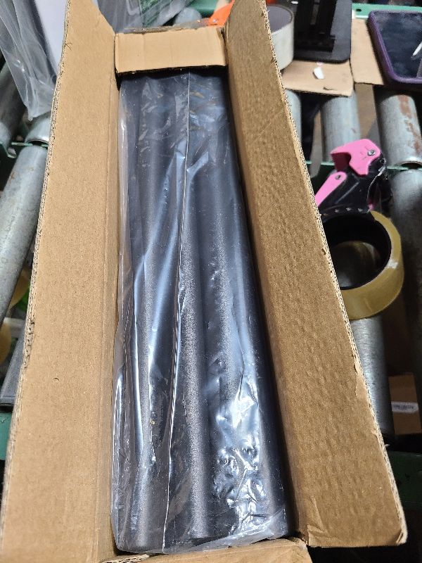 Photo 1 of 1 Inch Industrial Curtain Rods for Windows 48 to 84 Inches, Blackout Wrap Around Curtain Rod, for Indoor and Outdoor, Simple Design, 65 to 105 Inches, Black