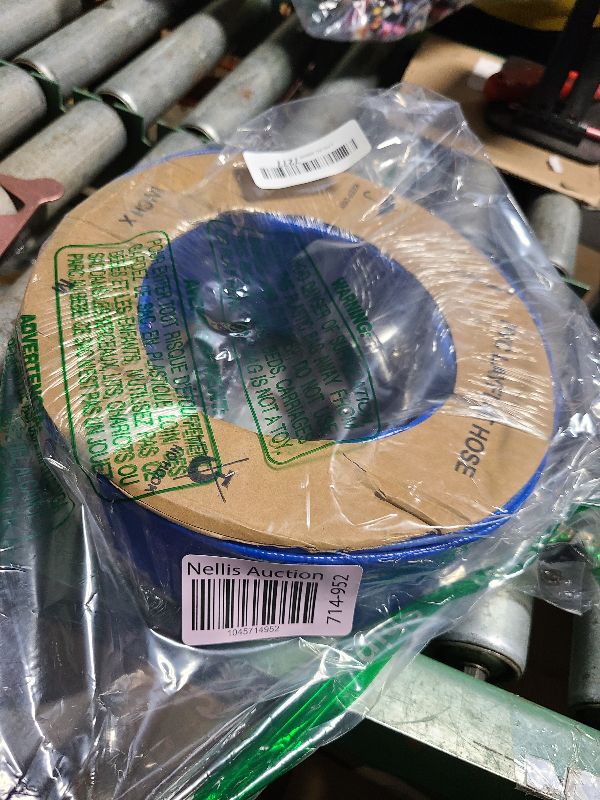 Photo 1 of 2 IN x 30FT Pool Backwash Hose Heavy Duty Drain Discharge Double PVC Layflat Hose with 2 Clamps, Weatherproof Burst Resistant for Water Transfer, Sump Pump, Pool Filter, Pool Drain (9.2M,Blue)