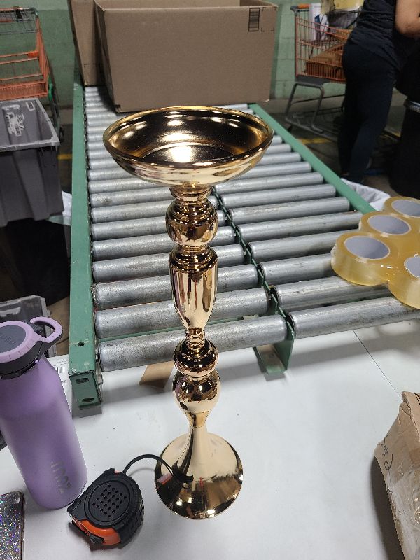 Photo 1 of 10Pcs Gold Metal Candle Holders 21.3" Tall Stand Flowers Vase Candlestick Flower Arrangement Candelabra Candle Holder Stand Set for Wedding Party Event Restaurant Hotel Decoration