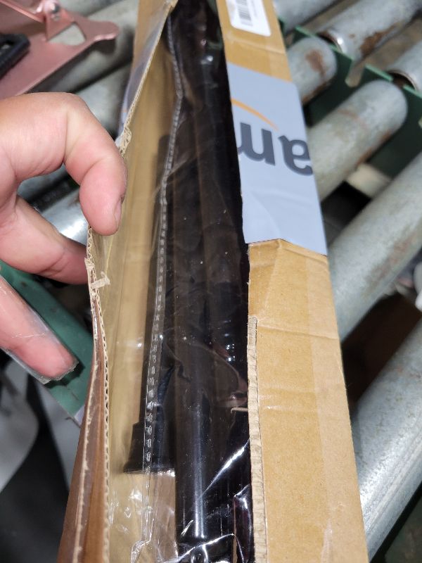 Photo 1 of 2Pack Tension Rod 24-48Inch Black Curtain Rods for Windows Spring Adjustable Curtain Rods no Drilling Tension Curtain Rods for Window,Doorway,Closets