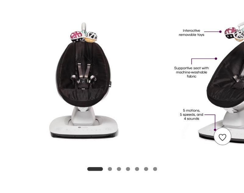 Photo 1 of 4moms mamaRoo Multi-Motion Baby Swing Smart Connectivity