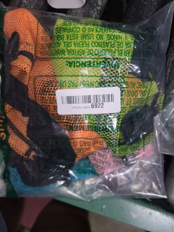 Photo 1 of 4 Pieces Mesh Beach Bag Colorful Sand Toy Seashell Collecting Bag Adjustable Kids Quick Dry Net Tote for Seashell Collecting Sand Toy Swimming Accessories Gift for Boys and Girls