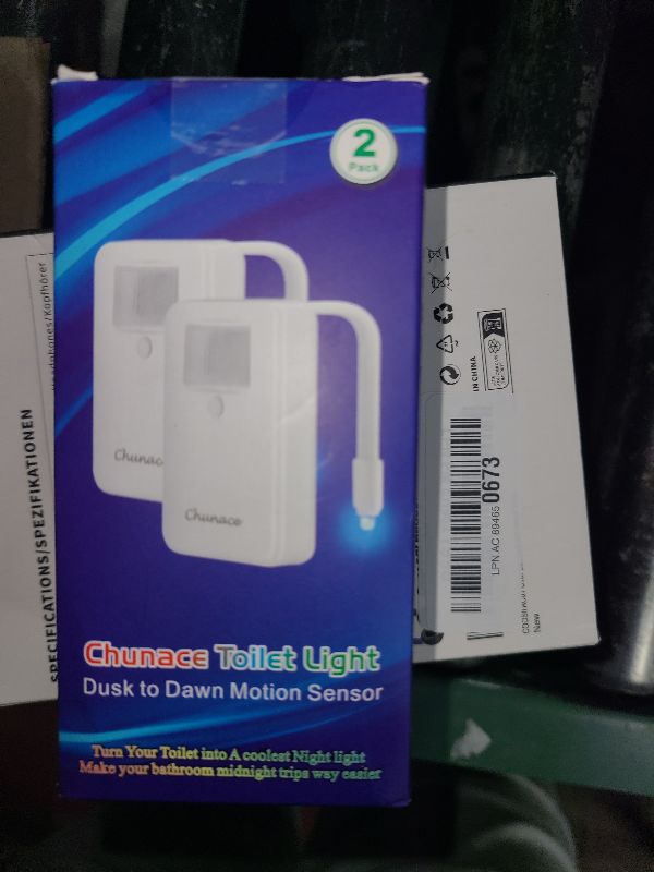 Photo 1 of 2 Pack Toilet Night Lights with Motion Activated Sensor,16-Color Changing LED Inside Toilet Bowl Nightlight, Cool Stuff for Bathroom Accessories Decor, Unique Gadgets for Men and Kids Brithday Gifts