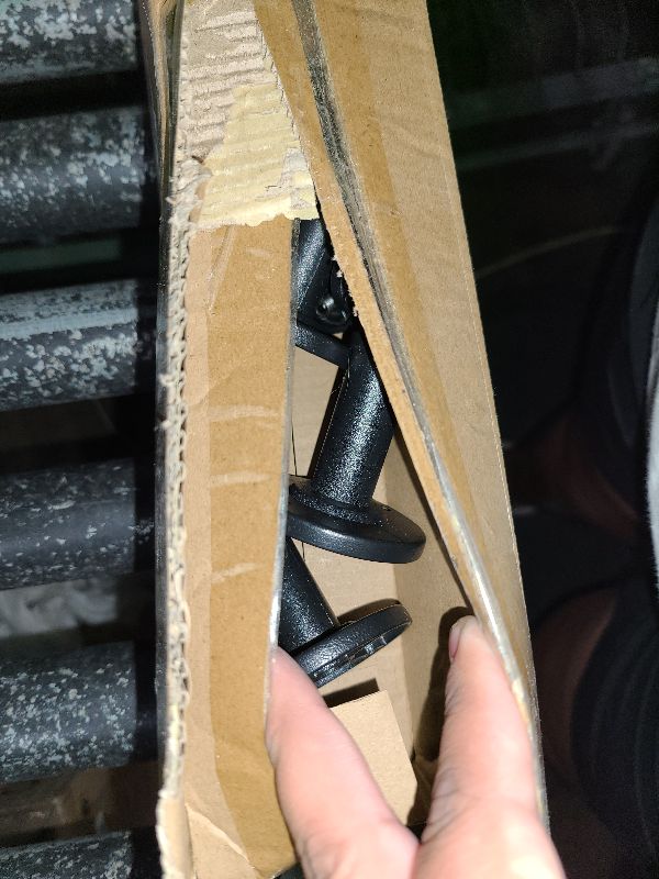 Photo 1 of 2 Pack Industrial Curtain Rods for Windows 28 to 48 Inches, Blackout Wrap Around Curtain Rod, for Indoor and Outdoor, 5/8 Inch Diameter, 33 to 45 Inches, Black