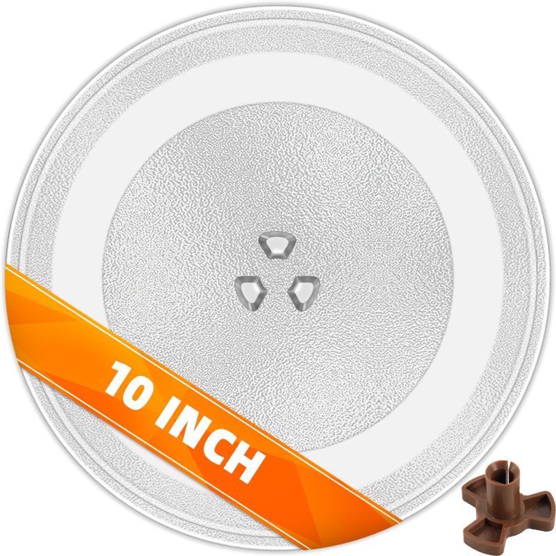 Photo 1 of 10" Microwave Turntables Replacement, Microwave Glass Plate Compatible with Whirlpool - The Exact Replacement Part of W11367904/ W10337247/ AP6892124/ W11335034/ WPW10337247 etc – Dishwasher Safe