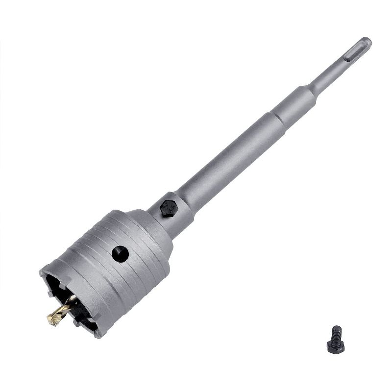 Photo 1 of 35mm (1-3/8 inch) Concrete Hole Saw with 220mm SDS Plus Shank Connecting Rod, Tungsten Carbide Teeth (7.7mm x 4mm) Cement Hole Saw for Concrete Cement Brick Wall Stone (35mm (1-3/8 inch))