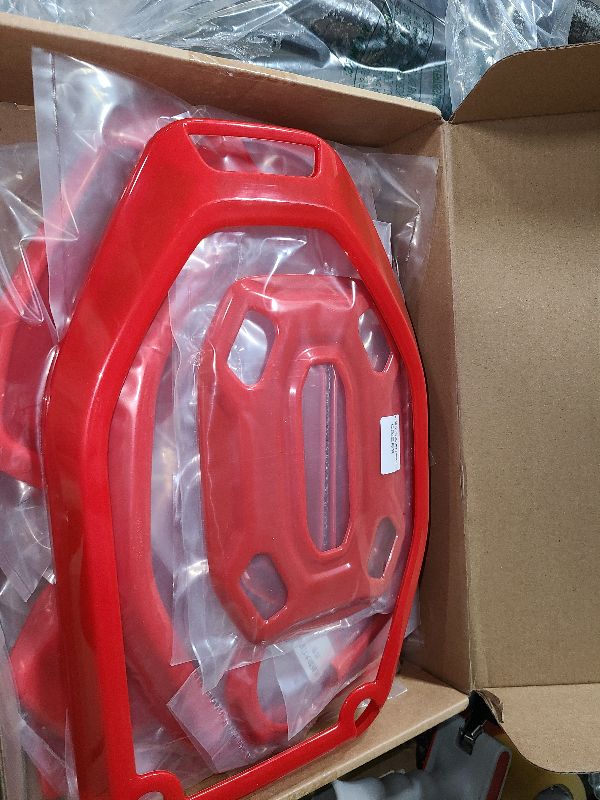 Photo 1 of 23PCS Full Set Interior Decoration Trim Kit for Jeep Wrangler JL JLU Gladiator JT 2018-2023 Steering Wheel Door Handle Air Conditioning Vent Cup Holder Reading Light Headlight Switch Gear Cover (Red)
