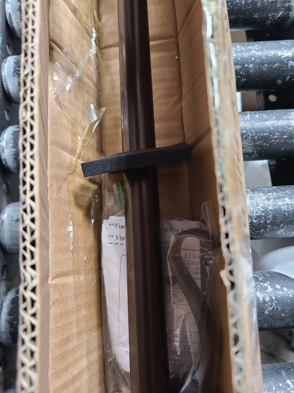 Photo 1 of 28-48 Inches Curtain Rods for Window, Vimayta 1 Inch Diameter Drapery Rod with Resin Finials, Ideal Adjustable Heavy Duty Single Curtains Rod for Bedroom, Living Room Decoration, Dark Bronze