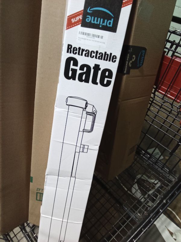 Photo 1 of 80 Inch Retractable Baby Gates for Doorways Retractable Mesh Dog Gate for The House 33” Tall Retractable Gate Outdoor Baby Gate for Decks Indoor Retractable Pet Gate Mesh Child Safety Gate for Stairs