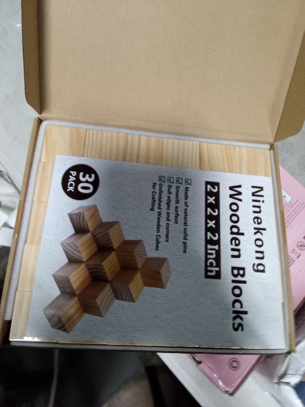 Photo 1 of 30 PCS 2 Inch Smoothed Wooden Cubes,Unfinished Wood Blocks for Crafts,Wood Square Blocks for Crafts,Shower Blocks to Decorate.