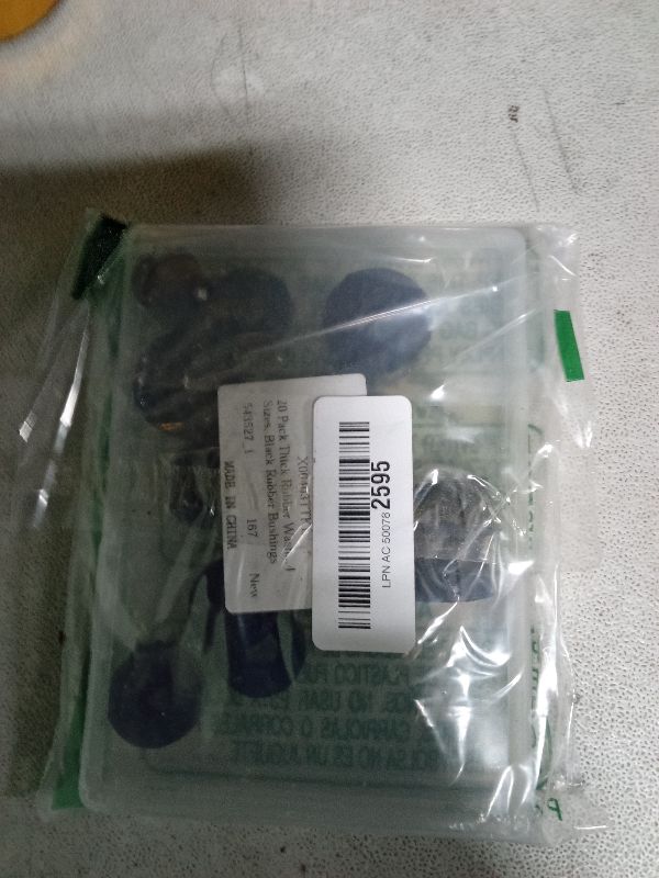 Photo 1 of 20 Pack Thick Rubber Washers - Round & Flat Spacers, 4 Sizes, Black Rubber Bushings