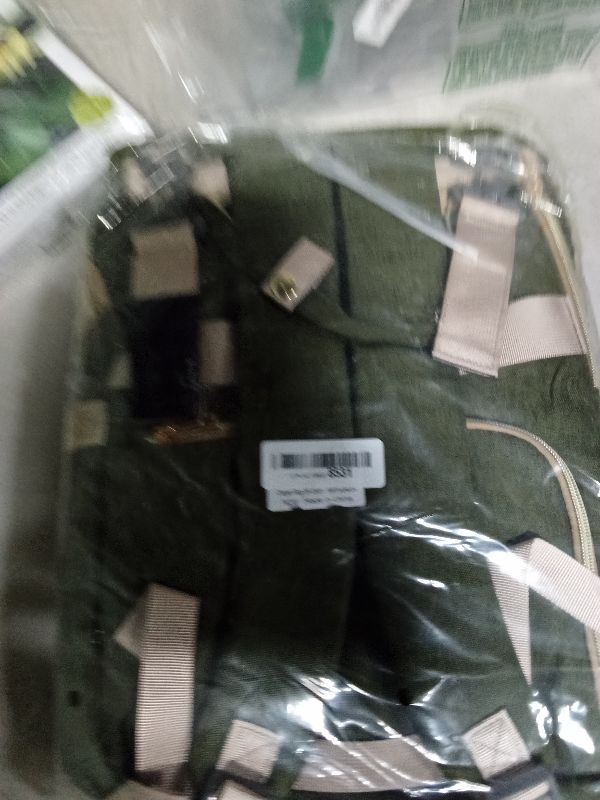 Photo 1 of ROSEGIN Diaper Bag Backpack with Changing Pad, Pacifier Case, Baby Bag for Boy Girl Toddler - Large, Stylish, Waterproof Travel Quilted Diaper Bag for Mom - Baby Shower - Army Green