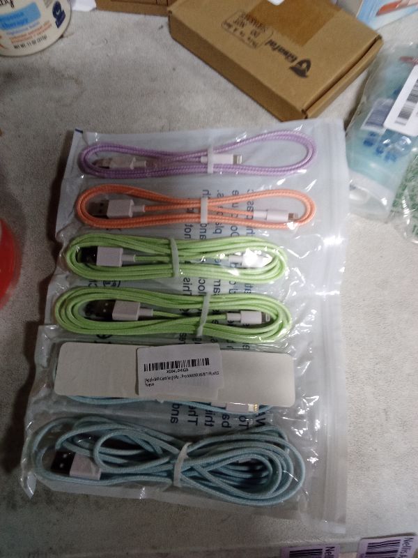 Photo 1 of [Apple MFi Certified] 6Pack 3/3/6/6/6/10 FT iPhone Charger Nylon Braided Fast Charging Pastel Cute Colors Lightning Cable Compatible iPhone 14 Pro/13 mini/13/12/11 Pro MAX/XR/XS/8/7/Plus/6S