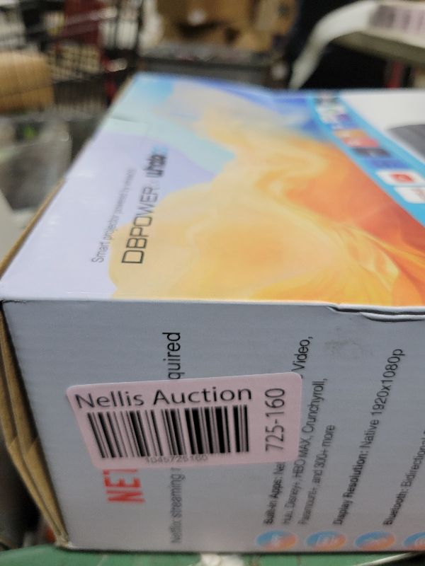 Photo 1 of [2025 Netflix-Official | 386+ Built-in Apps] DBPOWER E2 Smart Projector with WiFi and Bluetooth, Mini Projector 4K Support with Netflix, Youtube, Disney+, Hulu, Max, Crunchyroll w Portable Case