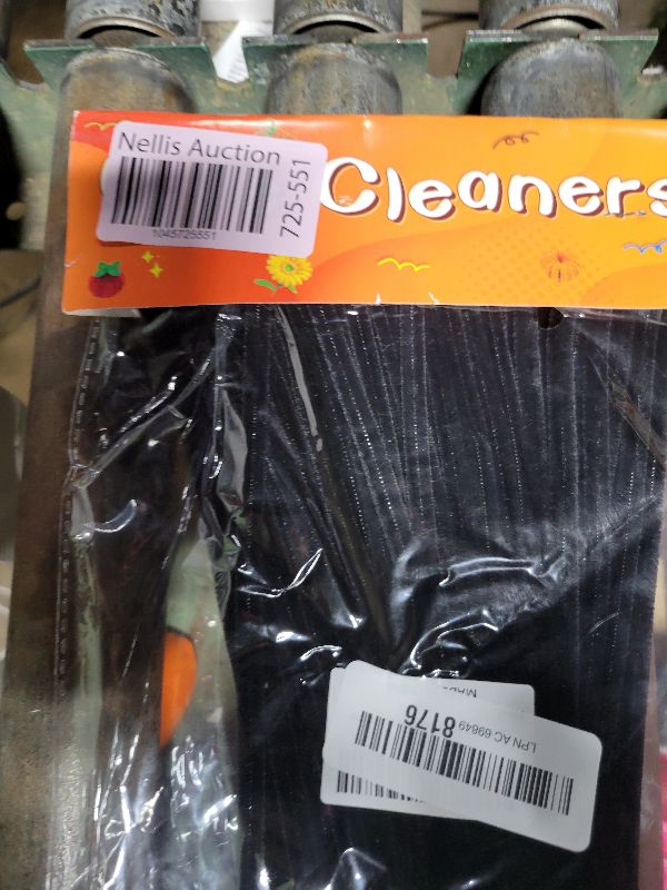 Photo 1 of 100 Pieces  Cleaner Chenille Stem, Black Pipe Cleaners for Hair, Pipe Cleaners Set for DIY Arts Crafts Decorations (Black)