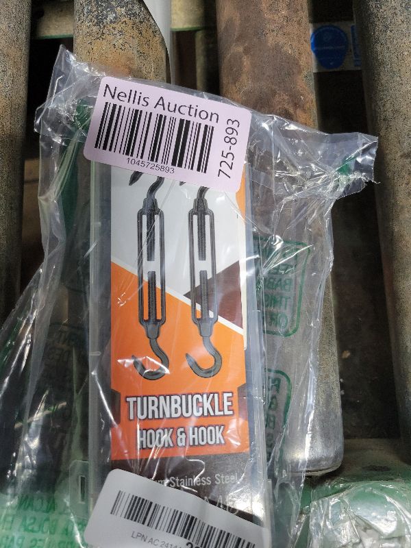 Photo 1 of 2PCS M8 Premium Stainless Steel Hook & Hook Turnbuckle, Black Turnbuckle for Wire Rope Tension, Shade Sail Hardware, Sun Shade Tent Installation