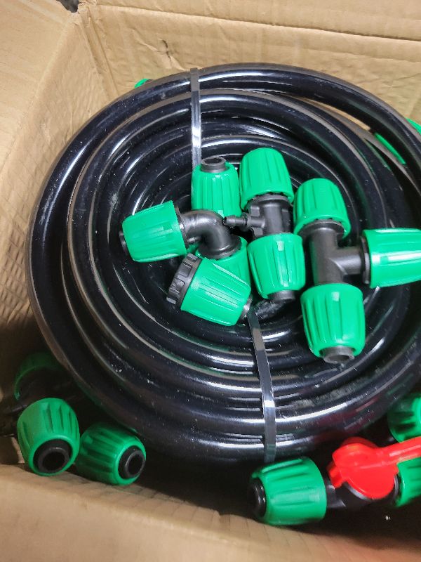 Photo 1 of 52 FT 1/2”PVC Garden Irrigation Tubing Hose?OD:16mm,ID:12mm),1/2 inch Drip Irrigation Tubing Main Line Hose Tube with Drip Irrigation Fitting Connector for Garden Watering Drip Irrigation System
