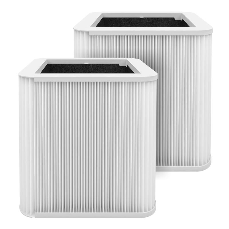 Photo 1 of 2 Pack 211+ Replacement Filter Compatible with Blue Pure 211+ Air Cleaner Purifier, 2 Stage Filtration System of Activated Carbon Filter and H13 True HEPA Filter 